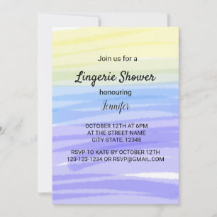 Colourful watercolor add your name text editable invitation
