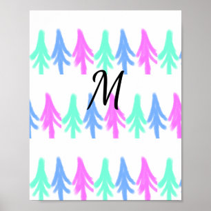 Colourful watercolor add your name text poster