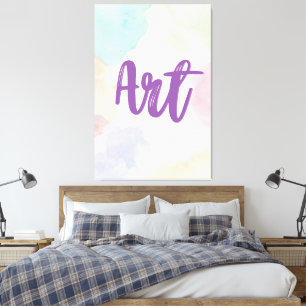 Colourful Watercolor Art Canvas Print