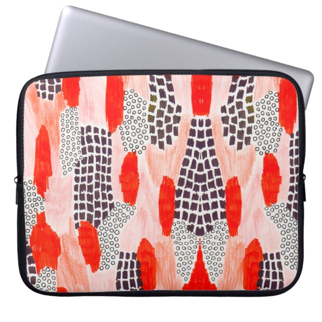 Colourful watercolor artwork laptop sleeve (Front)
