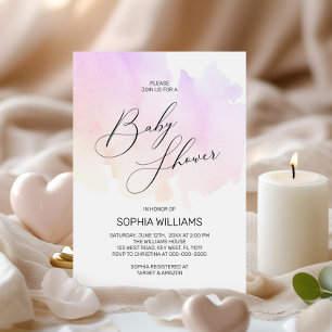 Colourful Watercolor Baby Shower Invitation