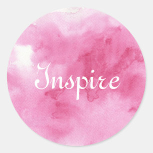 colourful watercolor background for your 2 classic round sticker