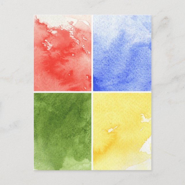 colourful watercolor background for your design postcard (Front)