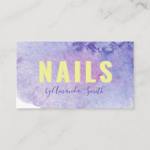 Colourful Watercolor Brushstroke  Business Card