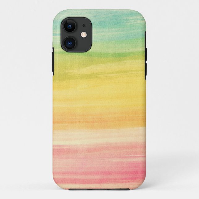 Colourful Watercolor Brushstrokes Case-Mate iPhone Case (Back)