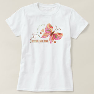 Colourful Watercolor butterfly motivational boho T-Shirt