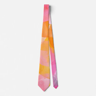 Colourful Watercolor Circles and Dots Tie