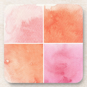 colourful watercolor coaster