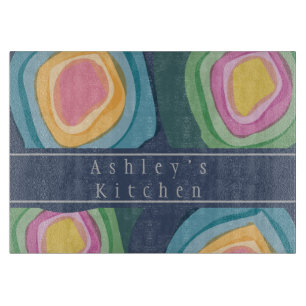Colourful Watercolor Customised  Cutting Board