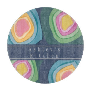 Colourful Watercolor Customised  Cutting Board