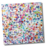 Colourful Watercolor Dot Pattern Tile<br><div class="desc">Everybody loves a polka dot pattern! This one has a watercolor or paint splatter look to it in a full rainbow of colours. Whether you want to use this tile as a little coaster or trivet for a drink or plate... or you want to go big with a kitchen backsplash,...</div>