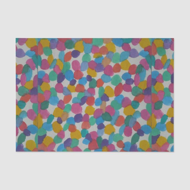 Colourful Watercolor Dots Tissue Paper (Front)