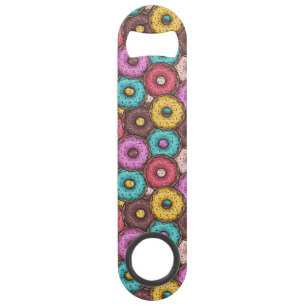 Colourful Watercolor Doughnuts with Sprinkles Patt