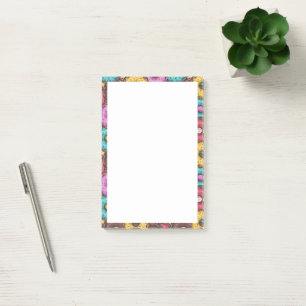Colourful Watercolor Doughnuts with Sprinkles Patt Post-it Notes
