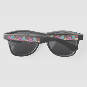 Colourful Watercolor Doughnuts with Sprinkles Patt Sunglasses