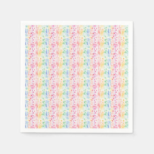 Colourful Watercolor Drip Seamless Pattern Napkin