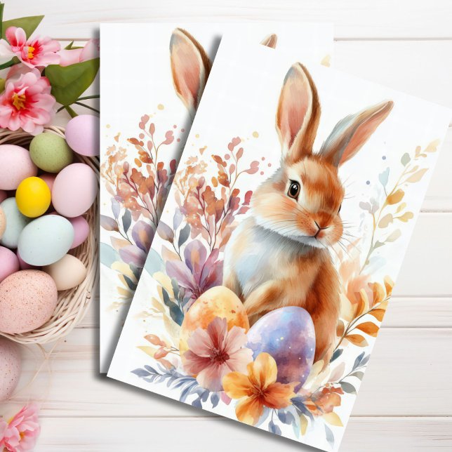 Colourful watercolor Easter Eggs and Bunny Tissue Paper (Creator Uploaded)
