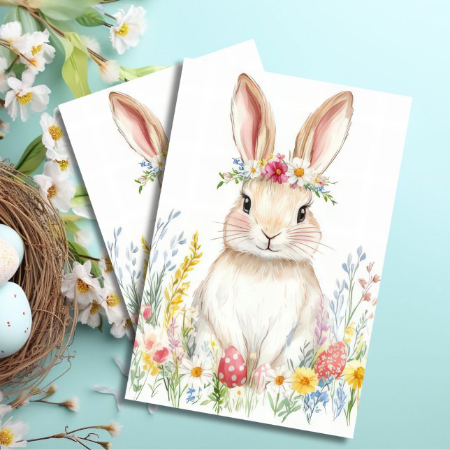 Colourful watercolor Easter Eggs and Bunny Tissue Paper (Creator Uploaded)