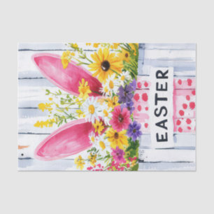 Colourful watercolor Easter Eggs and Bunny Tissue Paper