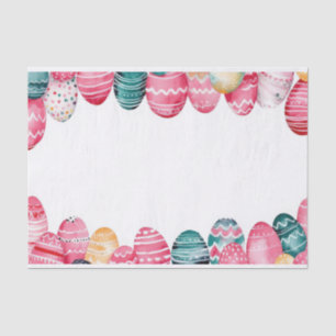 Colourful watercolor Easter Eggs Tissue Paper