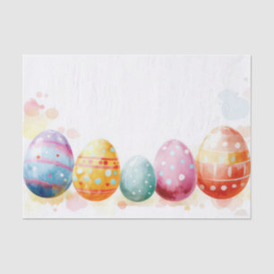 Colourful watercolor Easter Eggs Tissue Paper