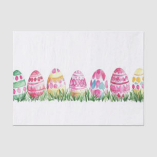 Colourful watercolor Easter Eggs Tissue Paper