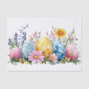 Colourful watercolor Easter Eggs Tissue Paper
