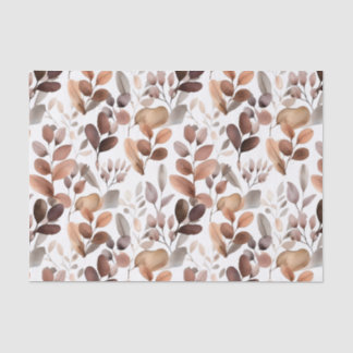 Colourful Watercolor Eucalyptus Leaves Rustic Boho Tissue Paper