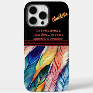 Colourful Watercolor Feathers in Harmony iPhone 16 Pro Max Case