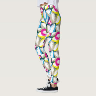 Colourful Watercolor Floral Abstract Leggings