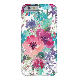 Colourful Watercolor Floral Pattern Barely There iPhone 6 Case