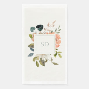 Colourful Watercolor Flower Paper Napkin