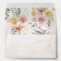 Colourful Watercolor Flowers Pattern Botanical