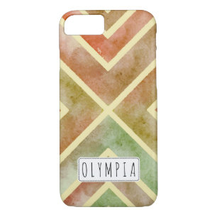 Colourful watercolor geometric stripes fall colour Case-Mate iPhone case