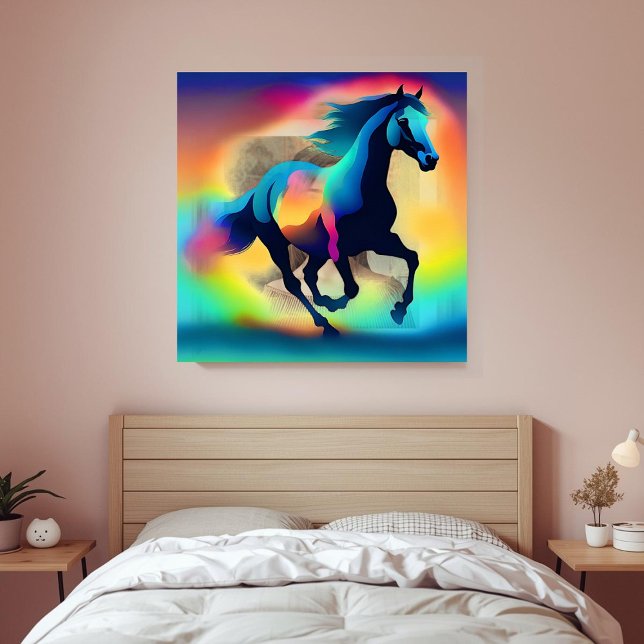 Colourful watercolor horse  poster (Creator Uploaded)