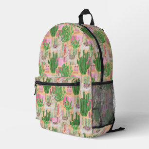 Colourful Watercolor Llama Pattern Printed Backpack