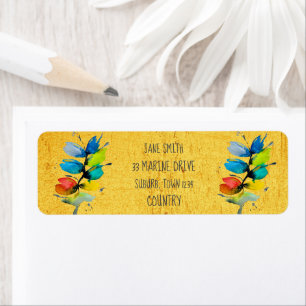 Colourful watercolor loose abstract floral