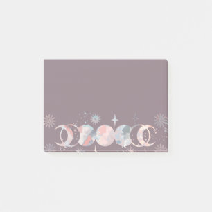 Colourful Watercolor Moons Post-it Notes