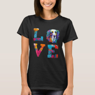 Colourful Watercolor Paint English Springer Spanie T-Shirt