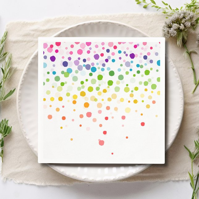 Colourful Watercolor Paint Splatter | Celebrations Napkin (Creator Uploaded)