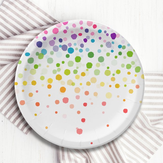 Colourful Watercolor Paint Splatter | Celebrations Paper Plate (Creator Uploaded)