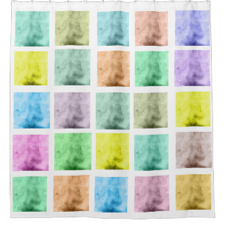 Colourful Watercolor Pattern Shower CurtainC Shower Curtain