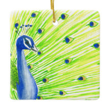 Colourful Watercolor Peacock