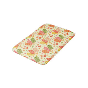 Colourful Watercolor Popsicles Bath Mat