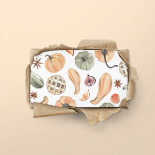 Colourful Watercolor Pumpkin Pattern   Autumn Vibe Business Card