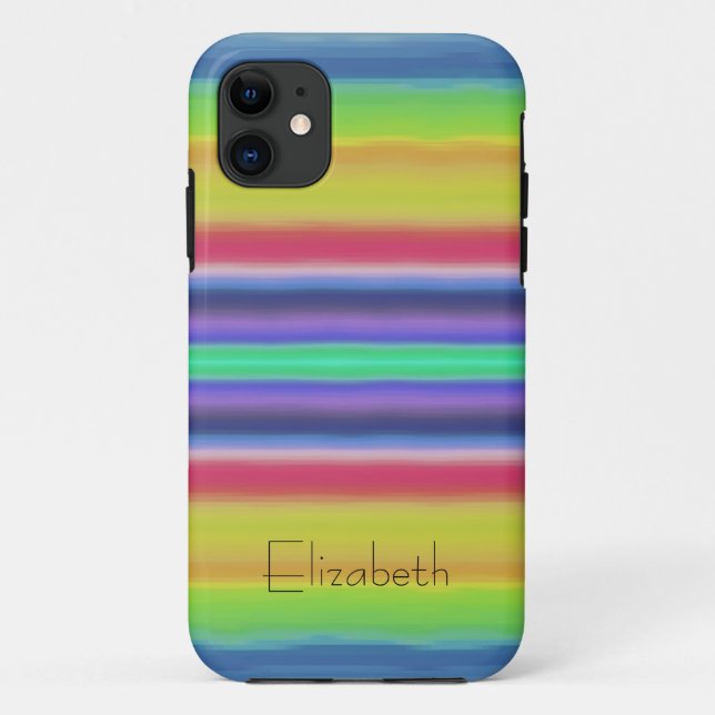 Colourful Watercolor Rainbow Abstract Case-Mate iPhone Case (Back)