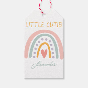 Colourful Watercolor Rainbow Illustrative Baby Sho Gift Tags
