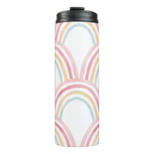 Colourful Watercolor Rainbow Seamless Illustration Thermal Tumbler