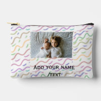 Colourful watercolor spiral pattern add photo name