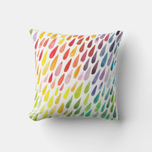 Colourful Watercolor Splash Set Cushion